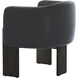 Trine Dark Brown / Vintage Black Night Leather Lounge Chair